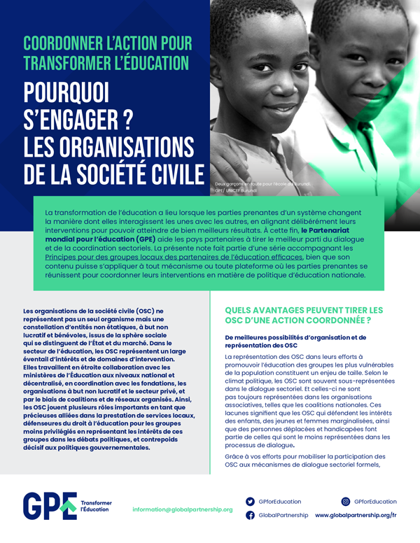 Organisations de la société civile