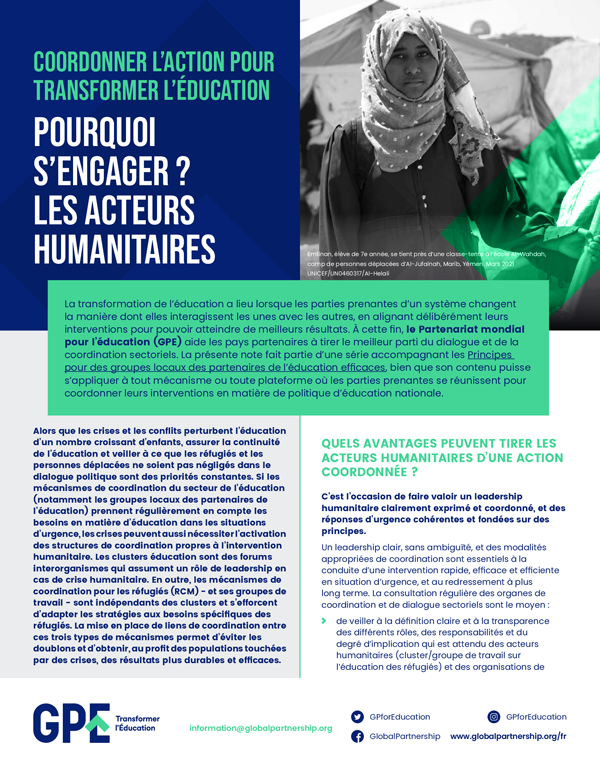 Partenaires humanitaires