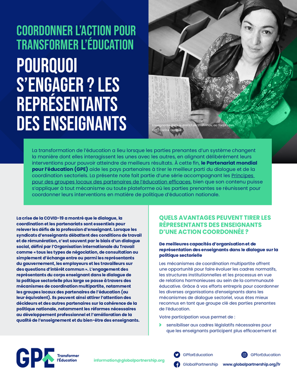 Représentants des enseignants